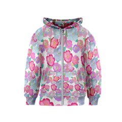 Bright, Joyful Flowers Kids  Zipper Hoodie by SychEva