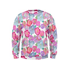 Bright, Joyful Flowers Kids  Sweatshirt by SychEva