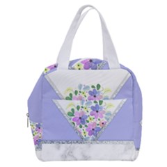 Minimal Purble Floral Marble A Boxy Hand Bag