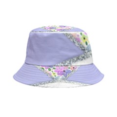 Minimal Purble Floral Marble A Inside Out Bucket Hat by gloriasanchez