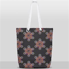 Metatron Cube Full Print Rope Handle Tote (small) by gloriasanchez