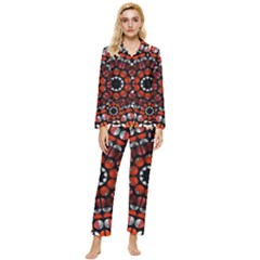 Kaleid Geometric Metal Color Womens  Long Sleeve Pocket Pajamas Set by alllovelyideas