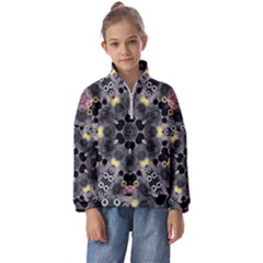 Abstract Geometric Kaleidoscope Kids  Half Zip Hoodie