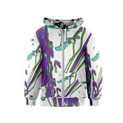 Multicolored Abstract Print Kids  Zipper Hoodie by dflcprintsclothing