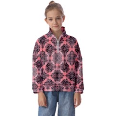 Pattern Rouge Noir Kids  Half Zip Hoodie