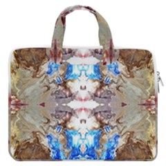 Abstract Acrylic Pouring Art Macbook Pro Double Pocket Laptop Bag (large)