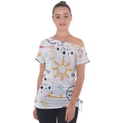 Pattern Mystic Off Shoulder Tie-up Tee