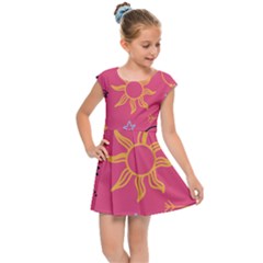 Pattern Mystic Color Kids  Cap Sleeve Dress by alllovelyideas