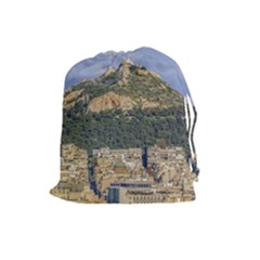 Atenas Aerial View Cityscape Photo Drawstring Pouch (large) by dflcprintsclothing