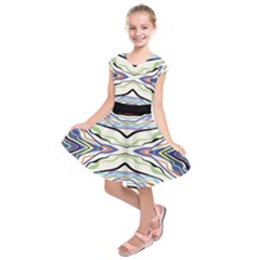 Bohemian Colorful Pattern B Kids  Short Sleeve Dress by gloriasanchez