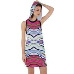 Bohemian Colorful Pattern B Racer Back Hoodie Dress by gloriasanchez