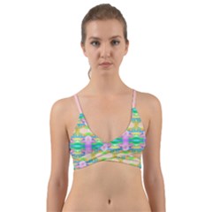 Colorful Neon Pattern  Wrap Around Bikini Top by gloriasanchez