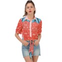 Chic Boho Print E Tie Front Shirt  View1