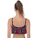 Spanish Passion Floral Pattern Frill Bikini Top View2