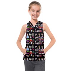 Drawing Collage Black Kids  Sleeveless Hoodie by snowwhitegirl