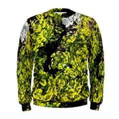 Acid Green Patterns Men s Sweatshirt by kaleidomarblingart