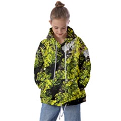 Acid Green Patterns Kids  Oversized Hoodie