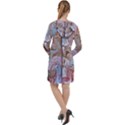 Marbling collage Long Sleeve Hoodie Dress View2