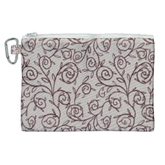 Curly Lines Canvas Cosmetic Bag (xl) by SychEva