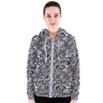 Intricate Textured Ornate Pattern Design Women s Zipper Hoodie