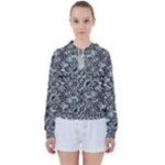 Intricate Textured Ornate Pattern Design Women s Tie Up Sweat