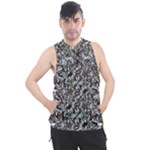 Intricate Textured Ornate Pattern Design Men s Sleeveless Hoodie