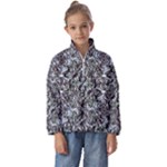 Intricate Textured Ornate Pattern Design Kids  Half Zip Hoodie