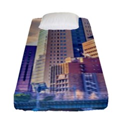 Akihabara Zone Urban Scene Tokyo Japan Fitted Sheet (single Size) by dflcprintsclothing