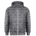 Silver Ornate Decorative Design Pattern Men s Zipper Hoodie View1