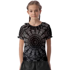 Gothic Mandala Kids  Frill Chiffon Blouse by MRNStudios