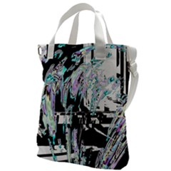 Digital Wave Canvas Messenger Bag by MRNStudios