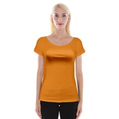 Apricot Orange Cap Sleeve Top