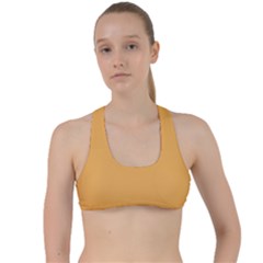 Bees Wax Orange Criss Cross Racerback Sports Bra by FabChoice