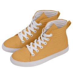 Bees Wax Orange Women s Hi-top Skate Sneakers by FabChoice