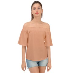 Coral Sands Off Shoulder Short Sleeve Top by FabChoice