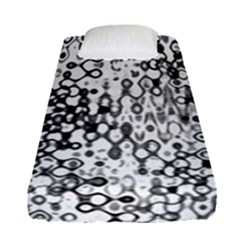 White And Black Modern Abstract Design Fitted Sheet (single Size)