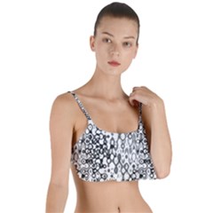 White And Black Modern Abstract Design Layered Top Bikini Top  by dflcprintsclothing