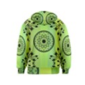 Green Grid Cute Flower Mandala Kids  Zipper Hoodie View2