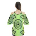 Green Grid Cute Flower Mandala Flutter Tees View2