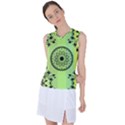 Green Grid Cute Flower Mandala Women s Sleeveless Sports Top View1