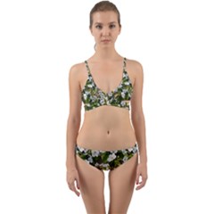 Blooming Garden Wrap Around Bikini Set by SychEva