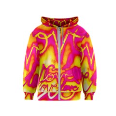 Pop Art Love Graffiti Kids  Zipper Hoodie by essentialimage365