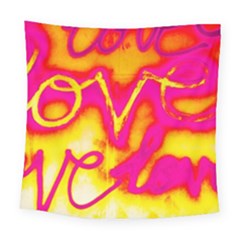 Pop Art Love Graffiti Square Tapestry (large) by essentialimage365