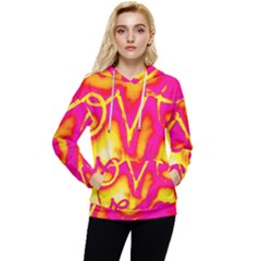 Pop Art Love Graffiti Women s Lightweight Drawstring Hoodie by essentialimage365