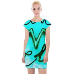  Graffiti Love Cap Sleeve Bodycon Dress by essentialimage365