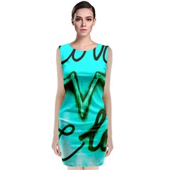  Graffiti Love Sleeveless Velvet Midi Dress by essentialimage365