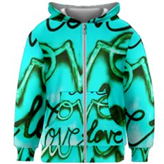  Graffiti Love Kids  Zipper Hoodie Without Drawstring by essentialimage365