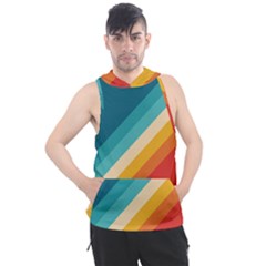 Classic Retro Stripes Men s Sleeveless Hoodie by AlphaOmega