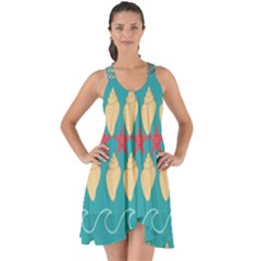 Starfish And Seashells  Sea Show Some Back Chiffon Dress by SychEva