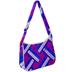 Pop Art Mosaic Zip Up Shoulder Bag by essentialimage365